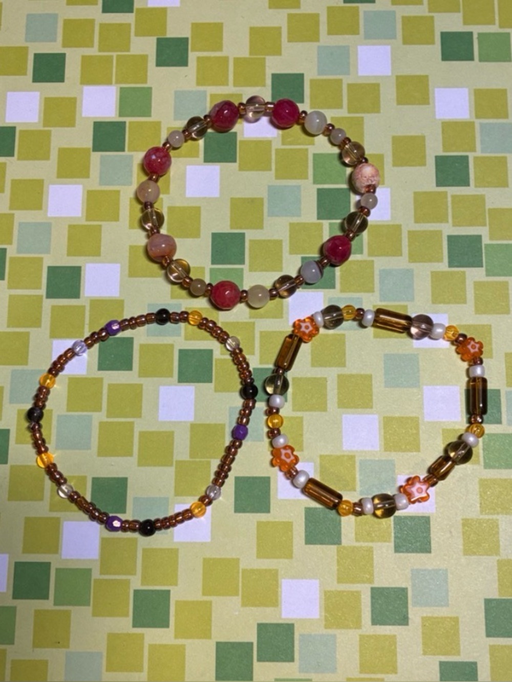Pack of 3 fall/Halloween themed bracelets